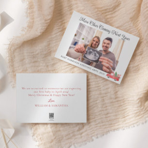 Cute Holiday Pregancy Faire-part photo