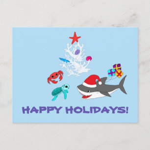 Cute Holiday Shark Briefkaart