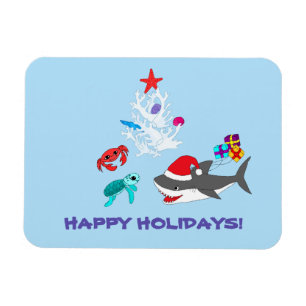 Cute Holiday Shark Magnet Magneet