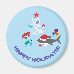 Cute Holiday Shark Magnet Magneet