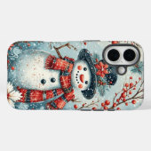 Cute Holiday Snowman Case-Mate iPhone Case (Achterkant (horizontaal))