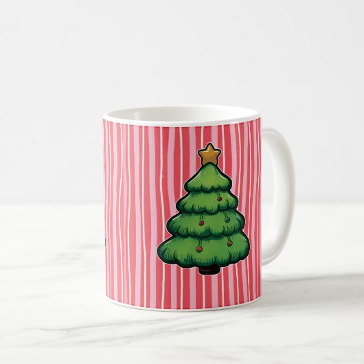 Cute Holiday Tree Coffee Mug (Devant droit)