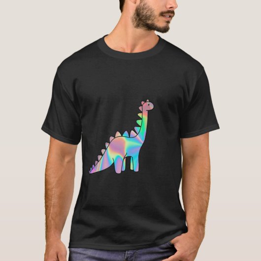 Cute Holographic dinosaur T-shirt (Voorkant)