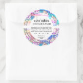 Cute Holographique Cupcake Cottage Law Étiquette a (Sac)