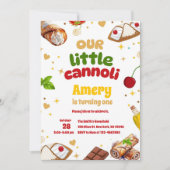 Cute Holy Cannoli Moderne Anniversaire Invitation (Devant)