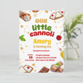 Cute Holy Cannoli Moderne Anniversaire Invitation (Debout devant)