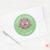 Cute home biscuits cuits étiquette de dessin animé (Enveloppe)