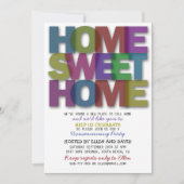 Cute Home Sweet Home Accueil Ménage Invitations (Devant)