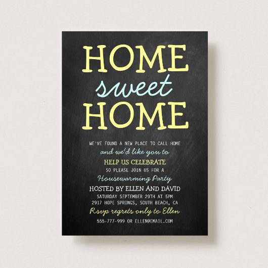 Cute Home Sweet Home Accueil Ménage Invitations
