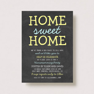 Cute Home Sweet Home Housewarming Invitations Kaart
