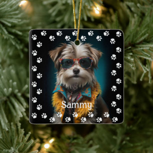 Cute Hond Foto Keramisch Ornament