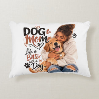 Cute Hond Moeder Kussen | Knuffel Teddybeer & Huis