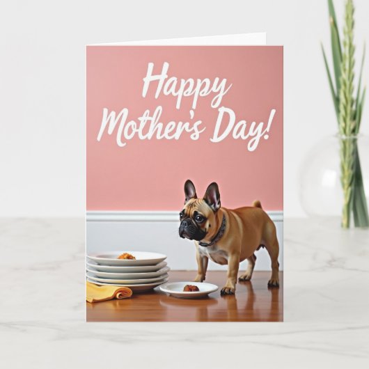 Cute Hond Moederdag Kaart (Voorkant)