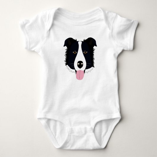 Cute hond ontwerp. baby body romper (Voorkant)
