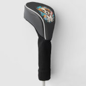 Cute Hond Paint Splash Vector Kunst_1 Golfheadcover (Schuin)