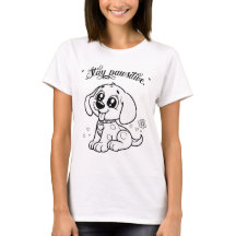 Cute Hond T-shirt - Blijf Positief