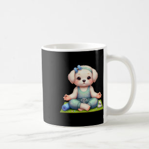 Cute Hond Yoga Met Fancy Outfit, Puppy Liefhebber  Koffiemok