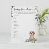 Cute Honden Baby Shower Dieren Spel Kaart (Staand voorkant)