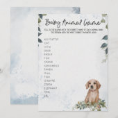 Cute Honden Baby Shower Dieren Spel Kaart (Voorkant / Achterkant)