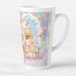 Cute Honden Huwelijk Sprookjesachtige Koets Latte Mok