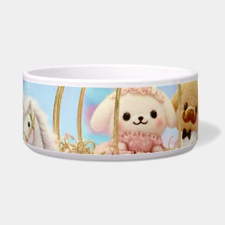Cute Honden Huwelijks Sprookjes Carrousel Voerbakje