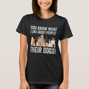 Cute Hondenliefhebber je weet wat ik leuk vind aan T-shirt