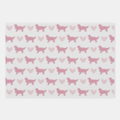Cute Hondenliefhebber Pink Hearts Valentijnsdag Inpakpapier Vel (Voorkant 2)