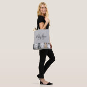Cute Hondenliefhebbers Monogram Grey Draagtas (Op model)
