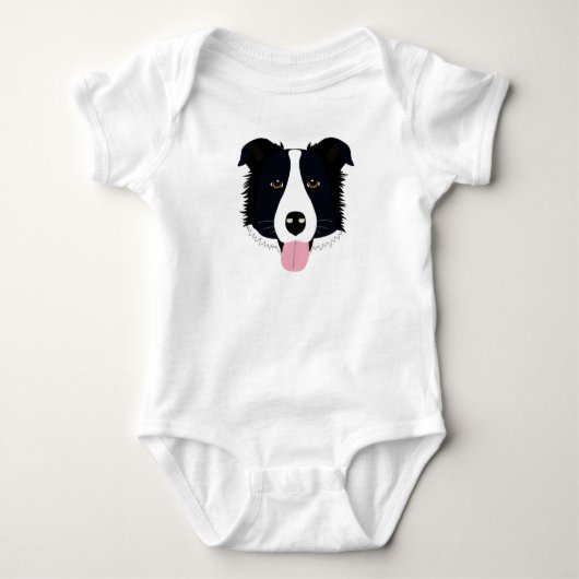 Cute hondenontwerp. baby body romper (Voorkant)