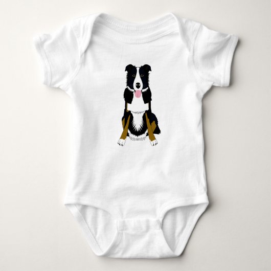 Cute hondenontwerp. baby body romper (Voorkant)