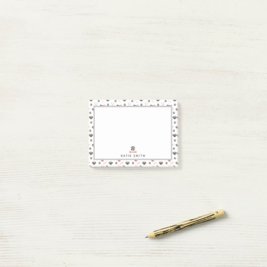 Cute Hondenras Post-it® Notes (Op bureau)