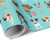 Cute-hondpatroon Cadeaupapier (Rol Hoek)