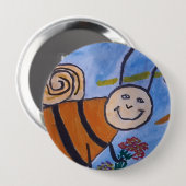 Cute Honey Bee Badge Ronde Button 4,0 Cm (Voorkant /achterkant)