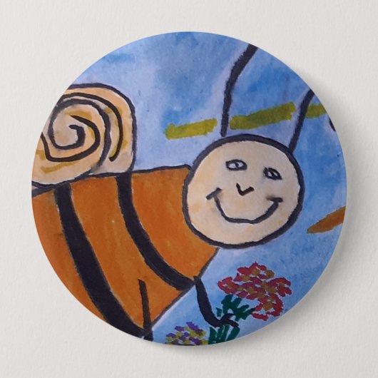 Cute Honey Bee Badge Ronde Button 4,0 Cm (Voorkant)