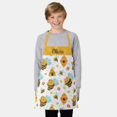 Cute Honey Bee Custom Text Schort (Gedragen)