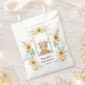 Cute Honey Beer met zonnebloemen Bedankzakje (Geknipt)