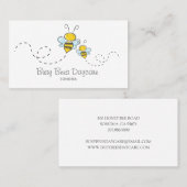 Cute Honey Bees Daycare Visitekaartje (Voorkant / Achterkant)