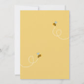 Cute Honey Oear Bumble Bee Baby shower Invitation (Dos)