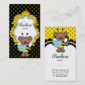 Cute Honey Pot Bije Hive Polka Dot Visitekaartje (Voorkant / Achterkant)