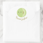 Cute Honeydew Ovale Sticker (Tas)