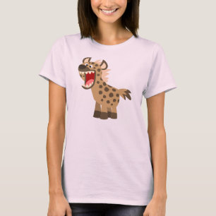 Cute hongerige cartoon hyena vrouwen T-shirt