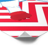 Cute honkbalposter voor jongen met blond haar verj poster (Hoek)