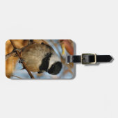 Cute Hopeful Black Capped Chickadee Songbird Bagagelabel (Voorkant horizontaal)