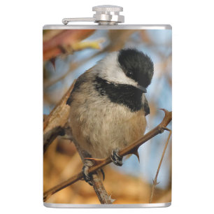 Cute Hopeful Black Capped Chickadee Songbird Heupfles