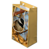 Cute Hopeful Black Capped Chickadee Songbird Klein Cadeauzakje (Achterkant Gekanteld)