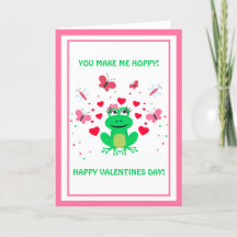 Cute Hoppy Kikker and Hearts Valentijnsdag