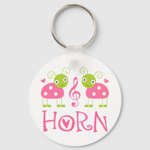 CUTE HORN LADYBUGS PINK SLEUTELHANGER
