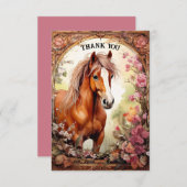 Cute Horse Bedankkaart (Voorkant / Achterkant)