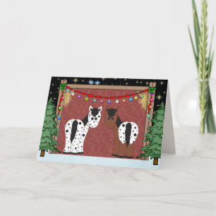 Cute Horse Kerstmis Wenskaart Feestdagen Kaart