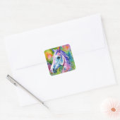 Cute Horse Vierkante Sticker (Envelop)